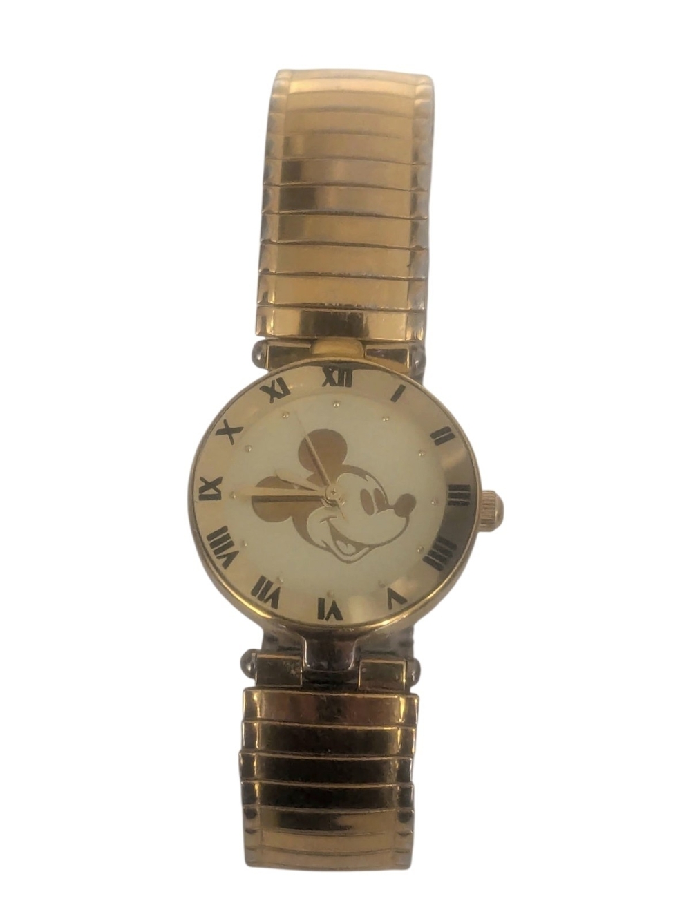 Gold-tone Disney Time Works Mickey Mouse Bracelet Watch